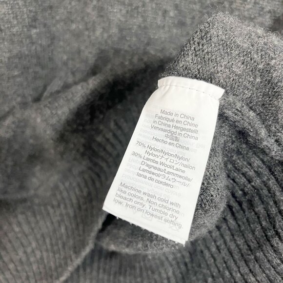 J. Crew Men's Lambswool Gray Quarter Zip Pullover Sweater - Size Small - Picture 4 of 6